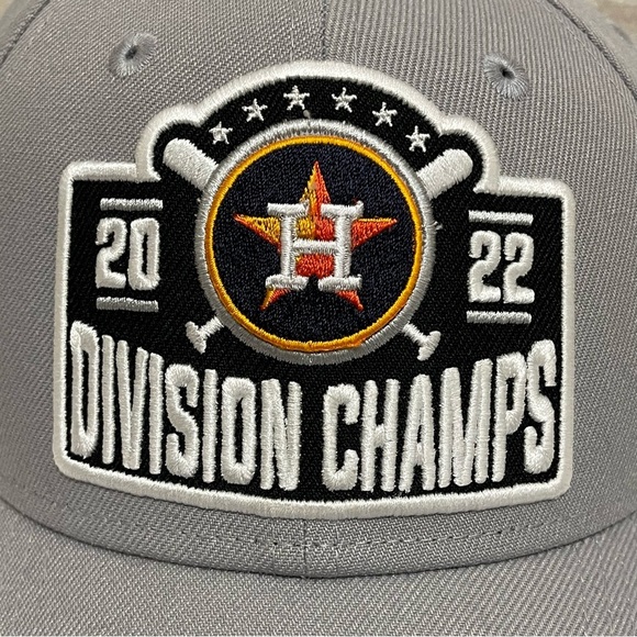 New Era Houston Astros 2022 Division Champs 9FORTY Adjustable Hat Cap Gray - Picture 1 of 10